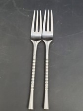 2 Vintage DANSK JETTE Stainless Finland IHQ Salad Forks Mid Century MCM picture