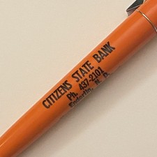 Vintage Ritepoint Ballpoint Pen Citizens State Bank Enderlin North Dakota picture