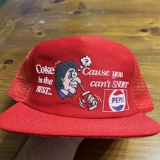 Rare Coca Cola Pepsi Hat 1970s picture