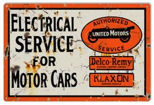 Vintage Style Metal Sign Authorized United Motors Service 12 x18 picture