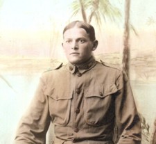  WWI Infantry Soldier Army Real Photo Postcard picture