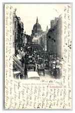 Ludgate Hill Street View From Fleet St. London England UK 1902 UDB Postcard C19 picture