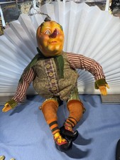 VINTAGE WINWARD PUMPKIN HEAD SHELF SITTER DOLL -18