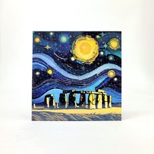 Starry Night Stonehenge wiltshire England Art Collectible Fridge Magnet Souvenir picture