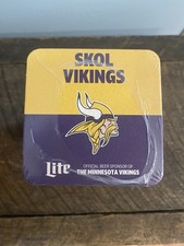 Minnestoa Vikings Miller Lite Coasters Sleeve Skol Beer Time picture