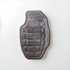 Hand‑Poured Copper Grenade‑Style Paperweight – Unique Handmade Decor - 2.9 Ozs. picture