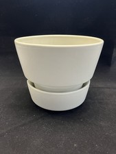 Vtg 70s MCM ARABIA Finland RICHARD LINDH WHITE PLANTER  Danish Modern 5” Gainey picture