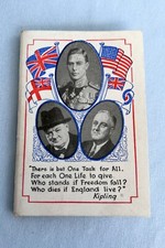 Circa 1942 WWII Britain Military Booklet King George VI Churchill Roosevelt picture