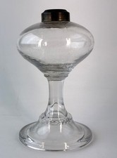 Antique EAPG Boston & Sandwich Glass Cable Pattern Whale Oil Lamp 6.5
