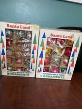 Vtg Santa Land Christmas Tree Ornaments 24 Total picture