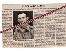 WW2 Royal Engineers Major Allan Albery MC Bar Dunkirk Madagascar Burma Amputee picture