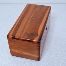VTG Lane Cedar Chest Mini Frager Furniture Jewelry Box No Key 9” Wood picture