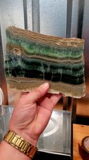 KIWI CALCITE CRYSTAL SLAB PAKISTAN 1KG GRADE AAA QUALITY STUNNING 20X15CM picture