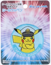 Pokemon Captain Pikachu Patch, 6cm x 6cm, Iron-on/Dual-use Adhesive, POW004 picture