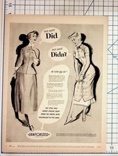 1949 Sanforized Fabric Ad Vintage LIFE Magazine Print Ephemera Fashion picture