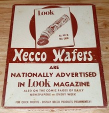 Vintage 1949-50 NECCO Wafers Store Display Advertising Sign Rare picture