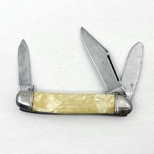 Vintage Hammer Brand 3 Blade Folding Pocket Knife, Pat Nos 2037943 picture
