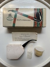 Vintage GBD Sculpt-A-Meerschaum Carve Your Own Pipe Kit - NOS Unused Complete picture