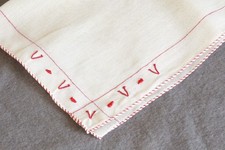 Vintage WWII V for Victory Handkerchief, Hand Embroidered picture