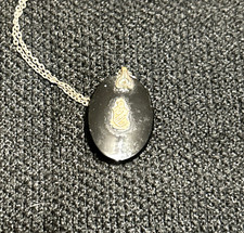 ANTIQUE Kappa Sigma fraternity mourning (?) crest pendant necklace - OLD picture