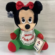 Vtg Minnie Mouse Baby Christmas Plush NWT Applause Disney 1985 picture