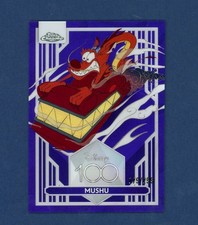 2023 Topps Chrome Disney 100 Mushu Purple Refractor /299 #41 Card Mulan picture