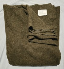 Northwest Woolen Mills Olive Green Wool Survival Blanket Emergency 66