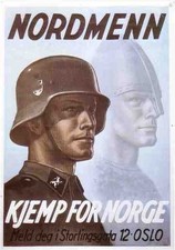 WWII Norwegian Norway German ELITE Soldier Propaganda Military War Poster Print picture