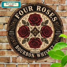 Bourbon Whiskey Distillery Pub Wall Metal Sign picture