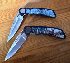 American hunter Assisted Opening Pocketknife Drop Point Plain Edge Black/Gray picture