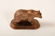 Bronze Plated Yellowstone Bear  Figurine (B2A/JSF6) Cast Metal Paperweight picture