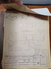 1950's Douglas Aircraft F4D Original Designers Handwritten Files JRR50 picture