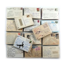 45 Vintage Used 4x6 Postcards Lot - All Posted - Worldwide Stamps &/or Postmarks picture