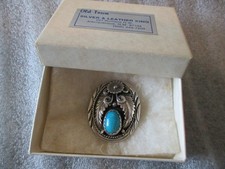 NAVAJO STEVE FRANCISCO TURQUOISE Pendant 925 Sterling Silver picture