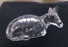 Vintage Princess House 24% Lead Crystal Donkey Nativity Replacement #6541 - 2002 picture