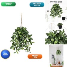 Briful Artificial Hanging Plants In Black Pot 17.7