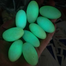 20pcs Glow In The Dark Tibetan Wealth God Ancient Luminous Egg Old Dzi Bead picture