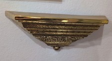 Vintage Home Interiors Gia Hollywood Regency Shiny Gold Shelf 17