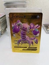 Drapion V 2020 Gold Foil Rare Fan Art Pokemon Card 175/185 picture