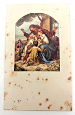 Vintage 1984 Italian Holy Card Jesus Blessing Children Catholic Ephemera picture