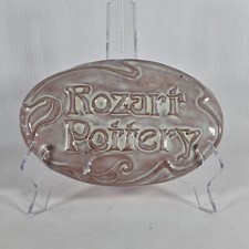Rozart Pottery Plaque, Advertisement, Vintage, 1982 Oval Marked, Local picture