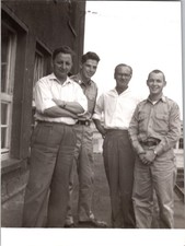 Vintage 1950s Snapshot Photo US Army Soldiers & German Civilians Office picture