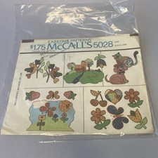 Vintage McCall's Carefree Patterns 5028 Iron On Transfers Sheets Iron On UNCUT picture