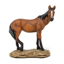 Standing Brown Horse Figurine – Hand-Painted Resin for Horse Lovers picture