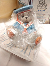 NIB Vtg Cherished Teddies Marty I'll Always Be There Figurine 476722 Rare / Blue picture