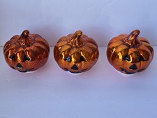 Valerie Parr Hill 3pc Small Glass Illuminated Pumpkins 4