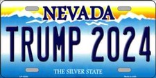Trump 2024 Nevada Novelty Metal License Plate Trump 2024 Nevada picture
