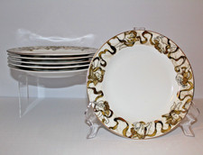 Set of 6 American Atelier 'Heavenly Hosts' Plates Gold Cherub picture