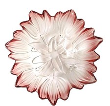 Vintage Sylvia Mikasa Walther Glass Pink Frosted Tulip Germany 11