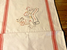 santas wish list /merry christmas santa hand embroidered pair of tea twels picture